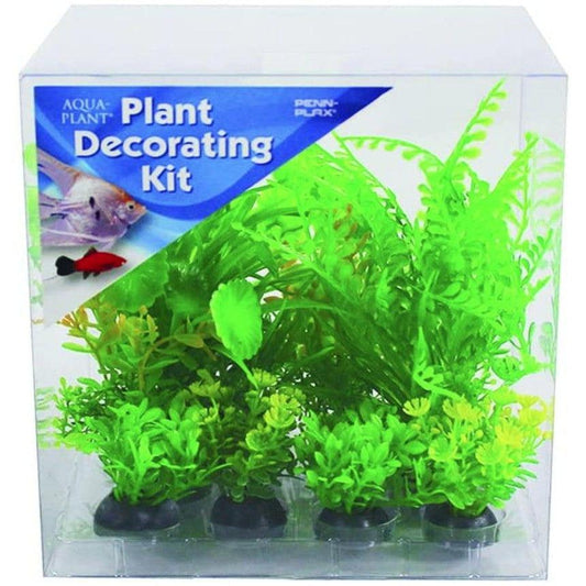 Penn Plax Aquarium Plant Decoration Kit Green-Fish-Penn Plax-6 count-