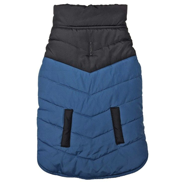 Fashion Pet Reversible Color Block Puffer Dog Jacket Blue-Dog-Fashion Pet-Large-