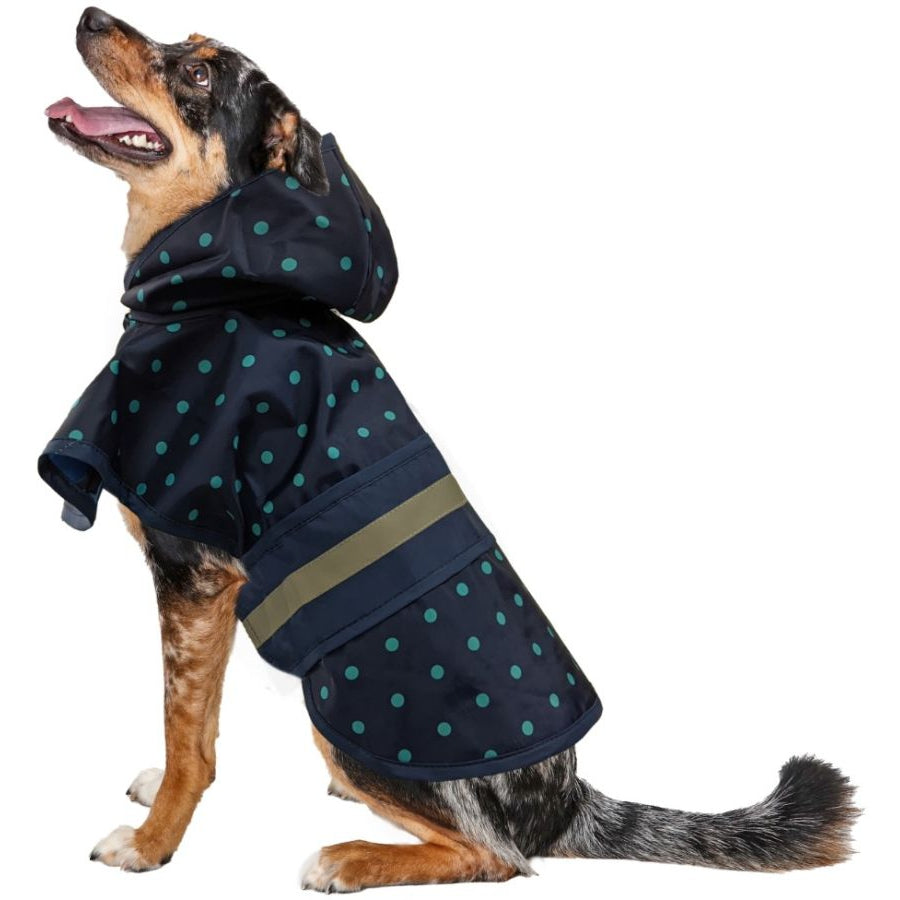 Fashion Pet Polka Dot Dog Raincoat Navy-Dog-Fashion Pet-Medium-