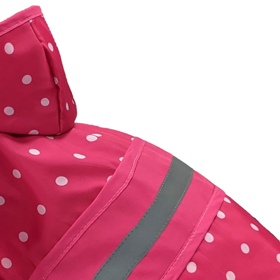 Fashion Pet Polka Dot Dog Raincoat Pink-Dog-Fashion Pet-Medium-