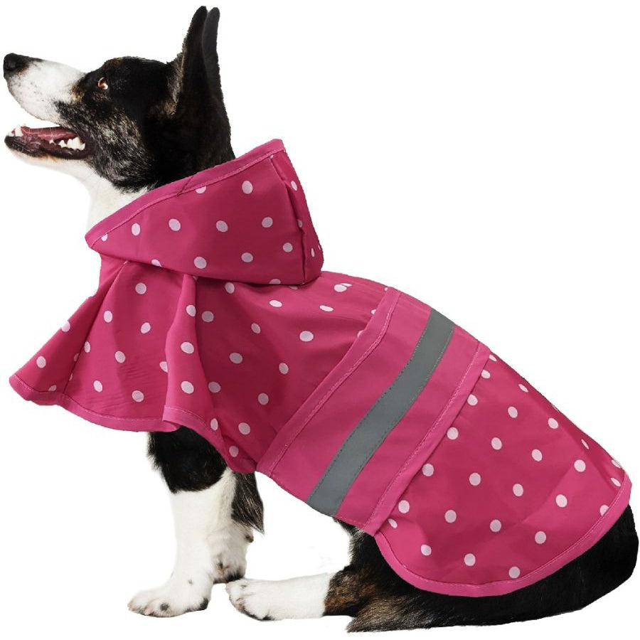 Fashion Pet Polka Dot Dog Raincoat Pink-Dog-Fashion Pet-X-Large-