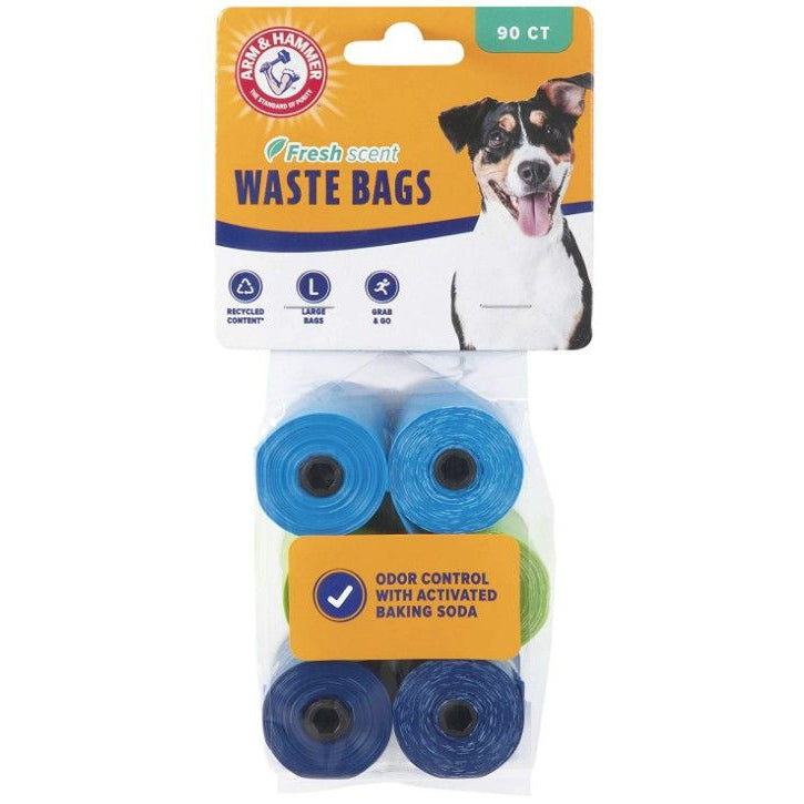 Arm and Hammer Dog Waste Refill Bags Fresh Scent Assorted Colors-Dog-Arm and Hammer-90 count-