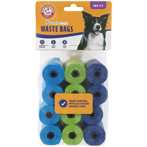 Arm and Hammer Dog Waste Refill Bags Fresh Scent Assorted Colors-Dog-Arm and Hammer-180 count-