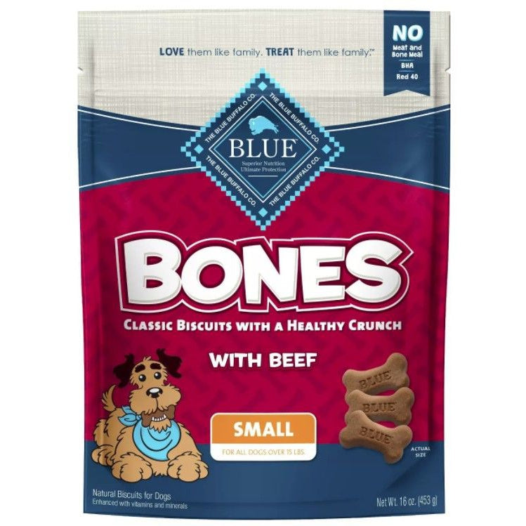 Blue Buffalo Classic Bone Biscuits with Beef Small-Dog-Blue Buffalo-16 oz-