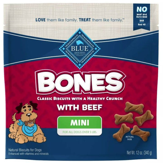 Blue Buffalo Classic Bone Biscuits with Beef Mini-Dog-Blue Buffalo-12 oz-