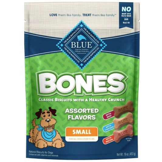 Blue Buffalo Classic Bone Biscuits Assorted Flavors Small-Dog-Blue Buffalo-16 oz-