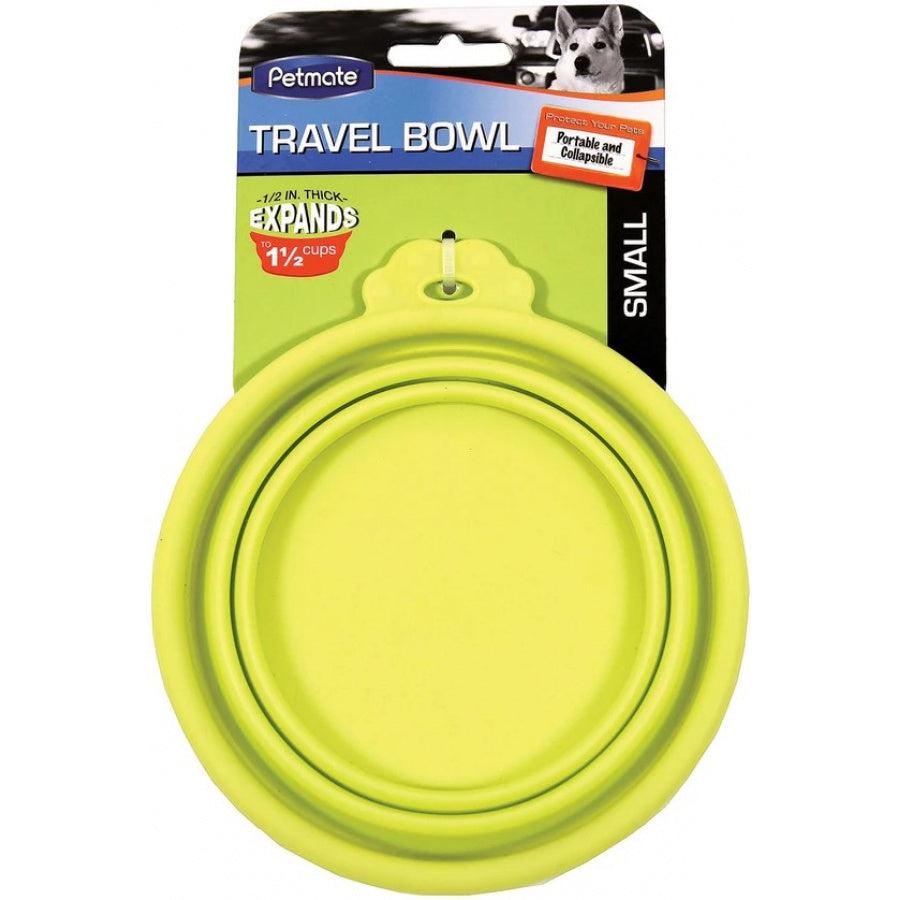 Petmate Round Silicone Travel Pet Bowl Green-Animals & Pet Supplies-BimBimPet-