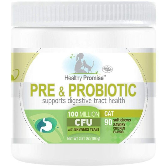 Four Paws Healthy Promise Pre and Probiotic Supplement for Cats-Dog-Four Paws-90 count-