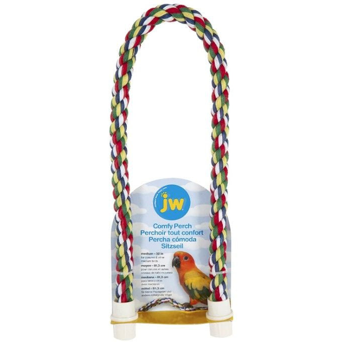 JW Pet Flexible Multi-Color Comfy Rope Perch 32"-Bird-JW Pet-Medium 1 count-