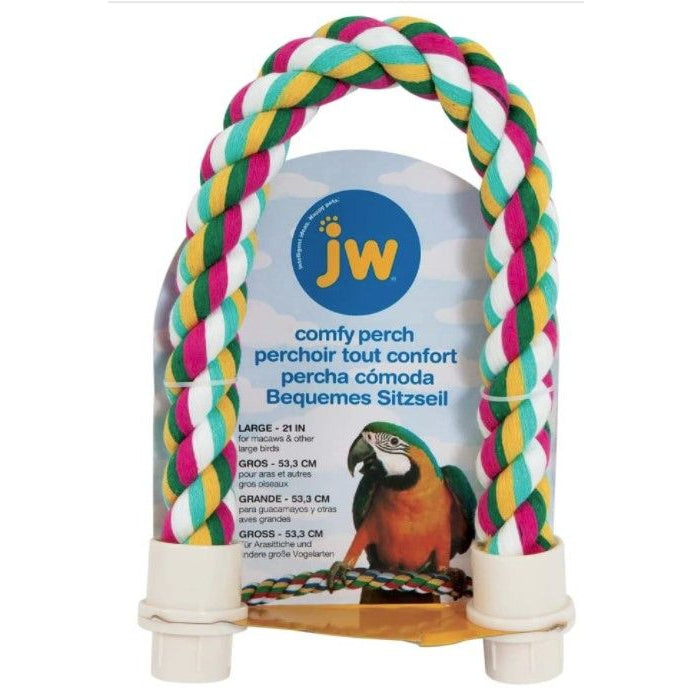 JW Pet Flexible Multi-Color Comfy Rope Perch 21"-Bird-JW Pet-Large 1 count-