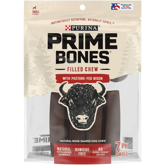 Purina Prime Bones Dog Chew Filled with Pasture-Fed Bison Small-Animals & Pet Supplies-BimBimPet-