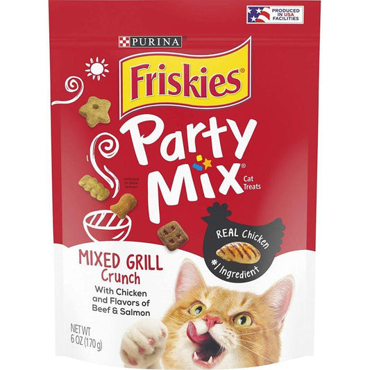 Friskies Party Mix Crunch Treats Mixed Grill-Cat-Friskies-6 oz-