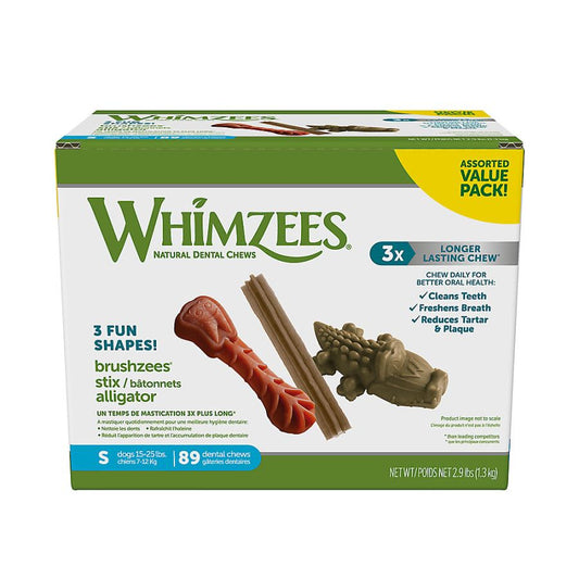 Whimzees Dog Dental Chew Small Variety Packs-Dog-Whimzees-89 count-