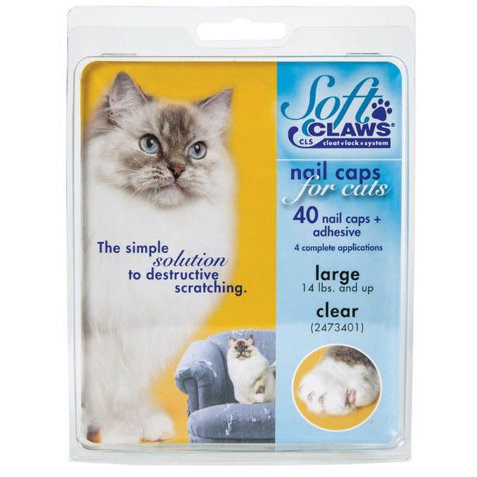 Soft Claws Nail Caps for Cats Clear-Cat-Soft Claws-Large-