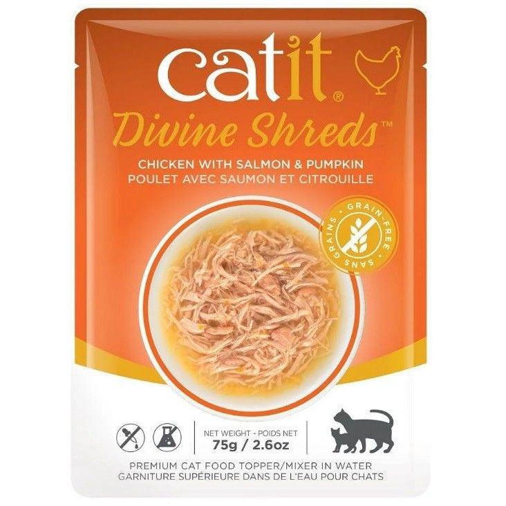 Catit Divine Shreds Chicken with Salmon and Pumpkin-Cat-CatIt-2.65 oz-