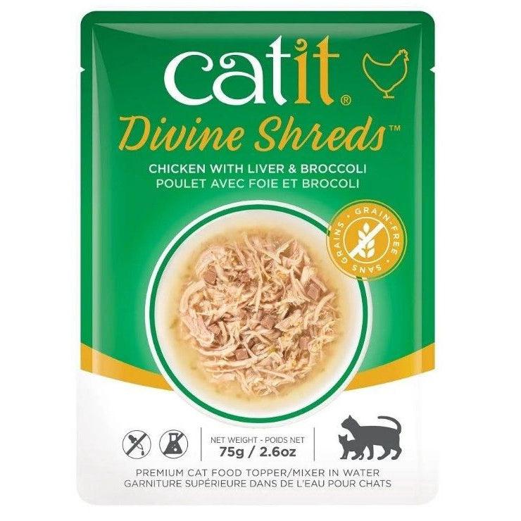 Catit Divine Shreds Chicken with Liver and Broccoli-Cat-CatIt-2.65 oz-