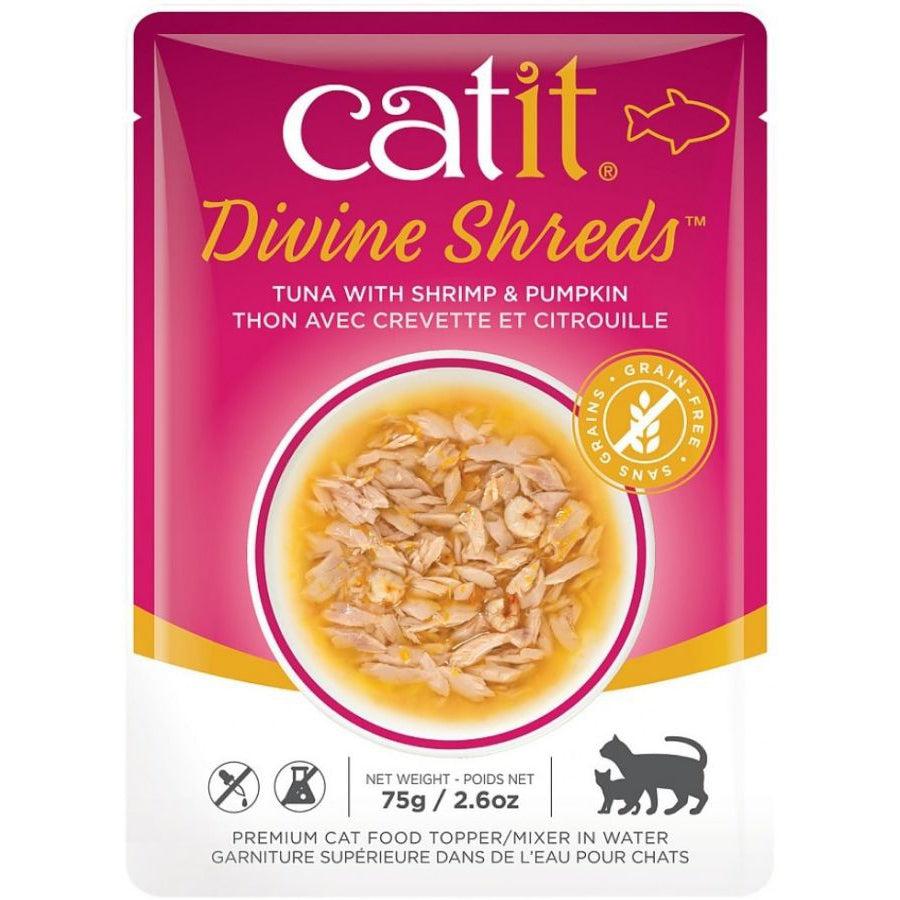 Catit Divine Shreds Tuna with Shrimp and Pumpkin-Cat-CatIt-2.65 oz-