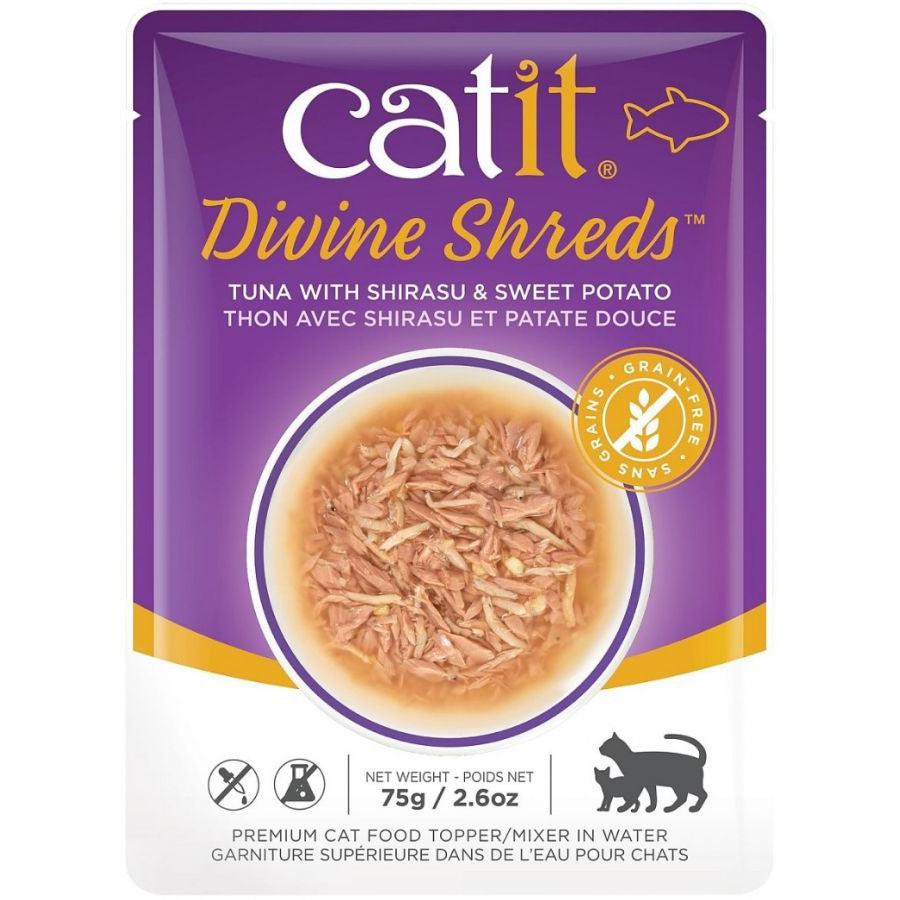 Catit Divine Shreds Tuna with Shirasu and Sweet Potato-Cat-CatIt-2.65 oz-