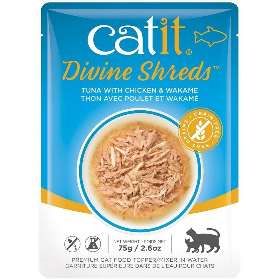 Catit Divine Shreds Tuna with Chicken and Wakame-Cat-CatIt-2.65 oz-