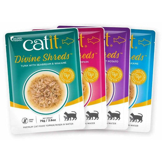 Catit Divine Shreds Tuna Variety Pack-Cat-CatIt-12 count-