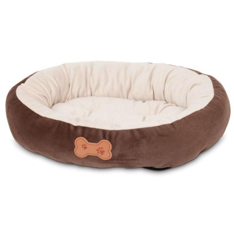 Petmate Oval Bed with Bone Applique Assorted Colors-Animals & Pet Supplies-BimBimPet-