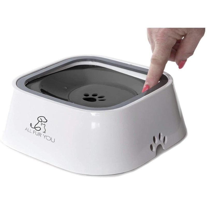 All Fur You Anti-Splash Water Bowl Grey-Animals & Pet Supplies-BimBimPet-