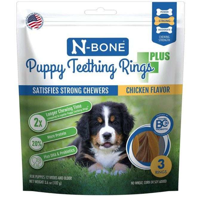 N-Bone Puppy Teething Rings Plus Chicken Flavor-Dog-N-Bone-3 count-