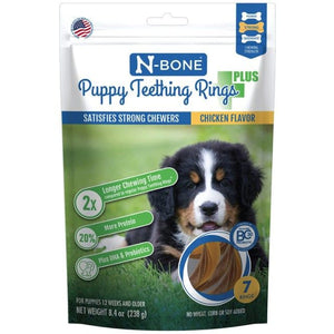 N-Bone Puppy Teething Rings Plus Chicken Flavor-Dog-N-Bone-7 count-
