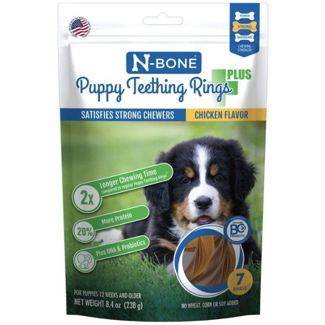 N-Bone Puppy Teething Rings Plus Chicken Flavor-Dog-N-Bone-7 count-