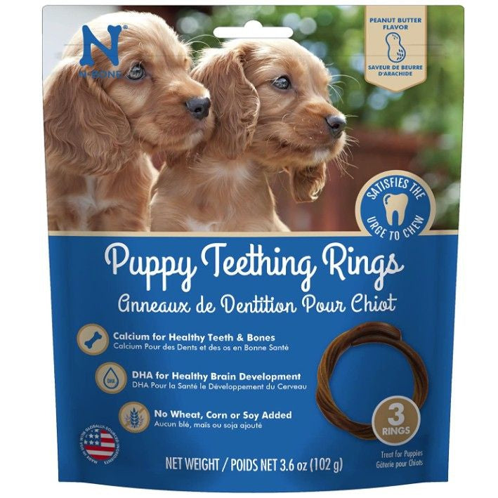 N-Bone Puppy Teething Rings Peanut Butter Flavor-Dog-N-Bone-3 count-