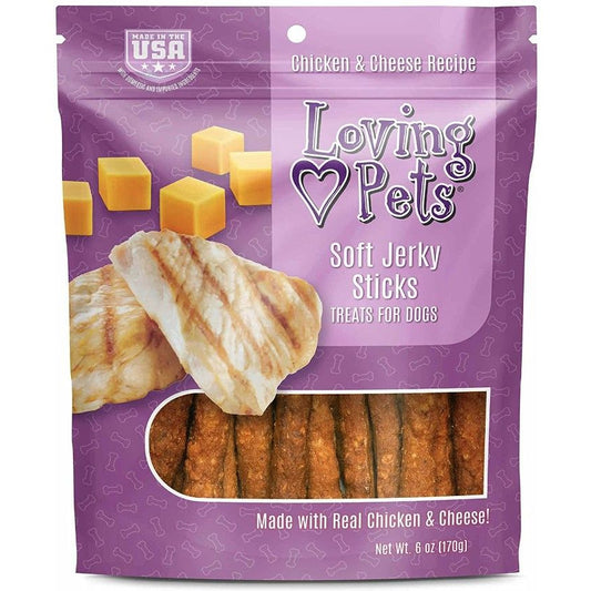 Loving Pets Soft Jerky Sticks Cheese Flavor-Dog-Loving Pets-6 oz-