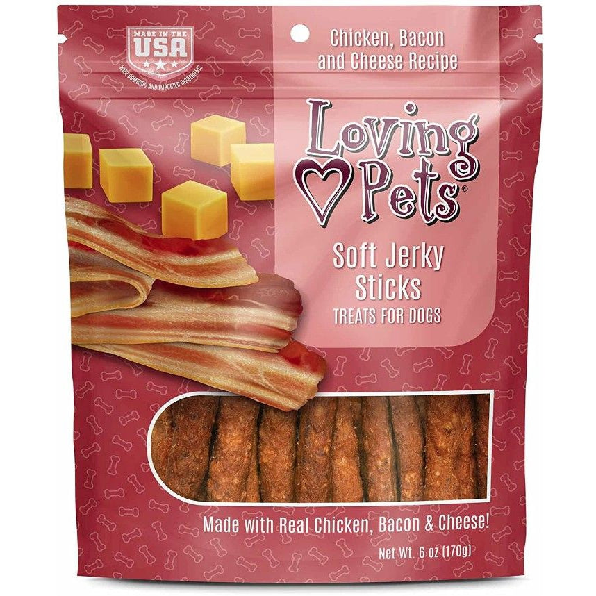 Loving Pets Soft Jerky Sticks Bacon Flavor-Dog-Loving Pets-6 oz-