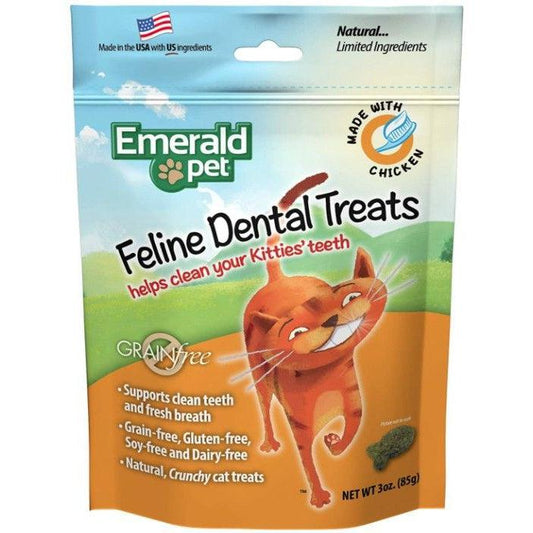 Emerald Pet Feline Dental Treats Chicken Flavor-Cat-Emerald Pet-3 oz-