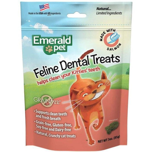 Emerald Pet Feline Dental Treats Salmon Flavor-Cat-Emerald Pet-3 oz-