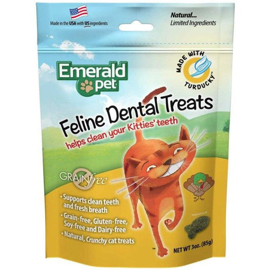 Emerald Pet Feline Dental Treats Turducky Flavor-Cat-Emerald Pet-3 oz-