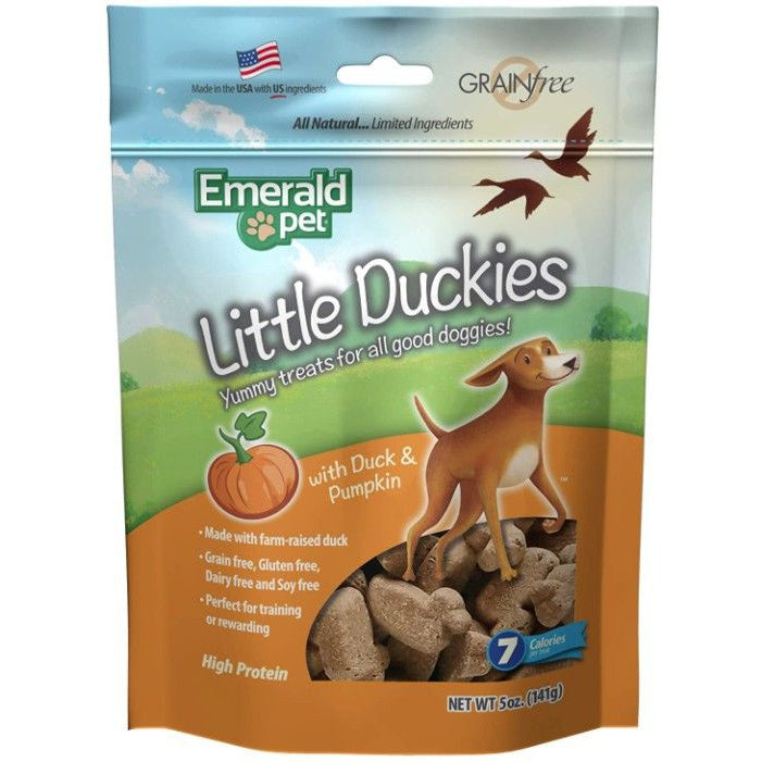 Emerald Pet Little Duckies Dog Treats with Duck and Pumpkin-Dog-Emerald Pet-5 oz-