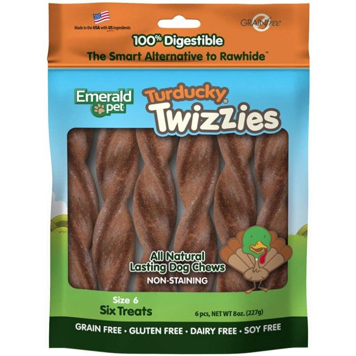 Emerald Pet Turducky Twizzies Natural Dog Chews-Dog-Emerald Pet-6 count-