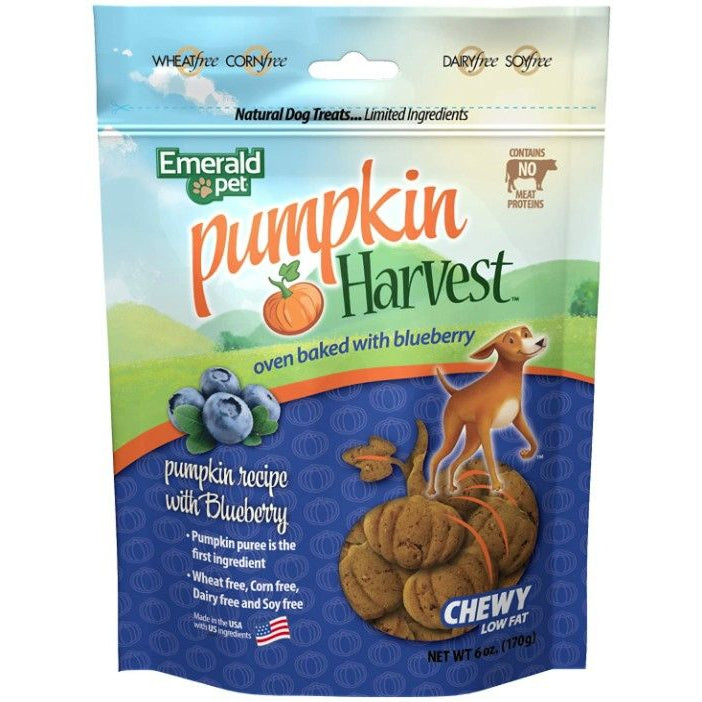 Emerald Pet Pumpkin Harvest Oven Baked Dog Treats with Blueberry-Dog-Emerald Pet-6 oz-