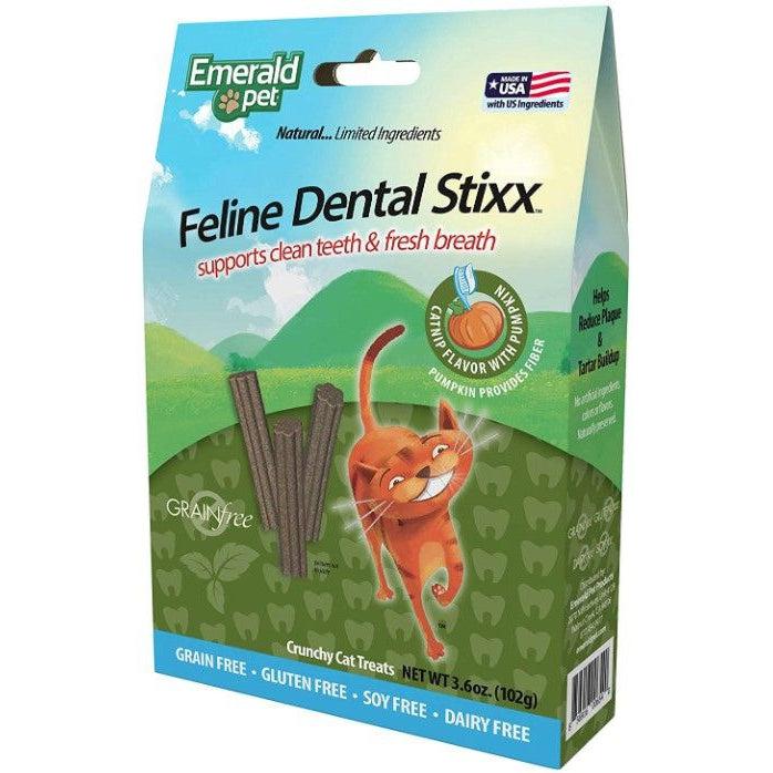 Emerald Pet Feline Dental Stixx Catnip and Pumpkin Recipe-Cat-Emerald Pet-3.6 oz-