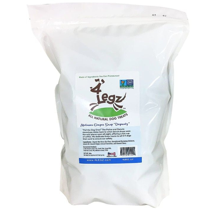 4Legz Molasses Ginger Snap Dognutz Dog Cookies-Dog-4Legz-4 lbs-