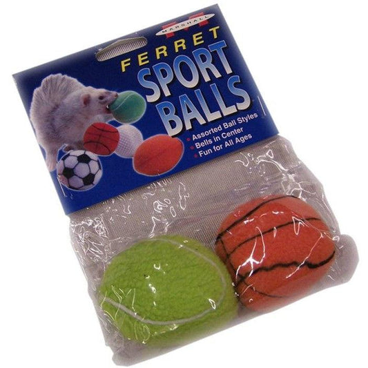 Marshall Ferret Sport Balls Assorted Styles-Small Pet-Marshall-2 count-
