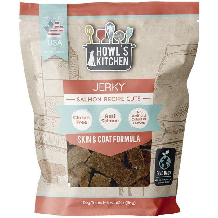 Howls Kitchen Salmon Jerky Cuts Skin and Coat Formula-Dog-Howl's Kitchen-6.5 oz-