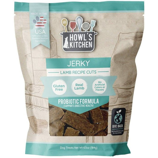 Howls Kitchen Lamb Jerky Cuts Probiotic Formula-Dog-Howl's Kitchen-6.5 oz-