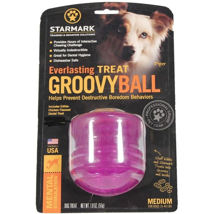 Starmark Everlasting Treat Groovy Ball Medium-Dog-Starmark-1 count-