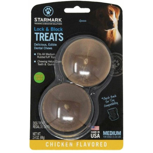 Starmark Lock and Block Treats Chicken Flavor Medium-Dog-Starmark-1 count-