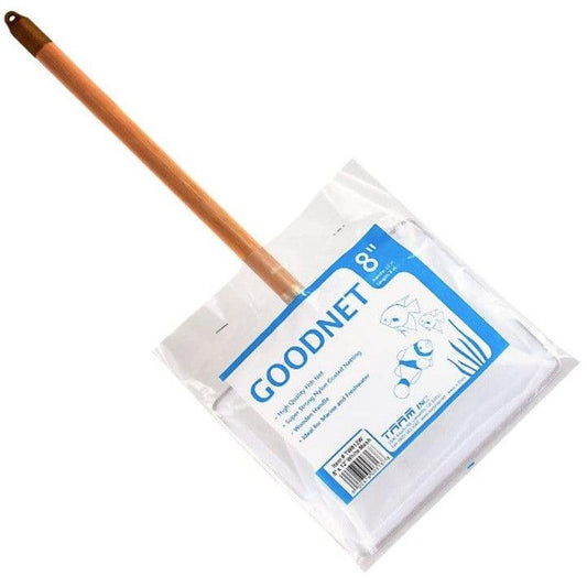 Rio Professional Wood Handle Aquarium Net White Mesh-Fish-Rio-8" Net - 1 count-