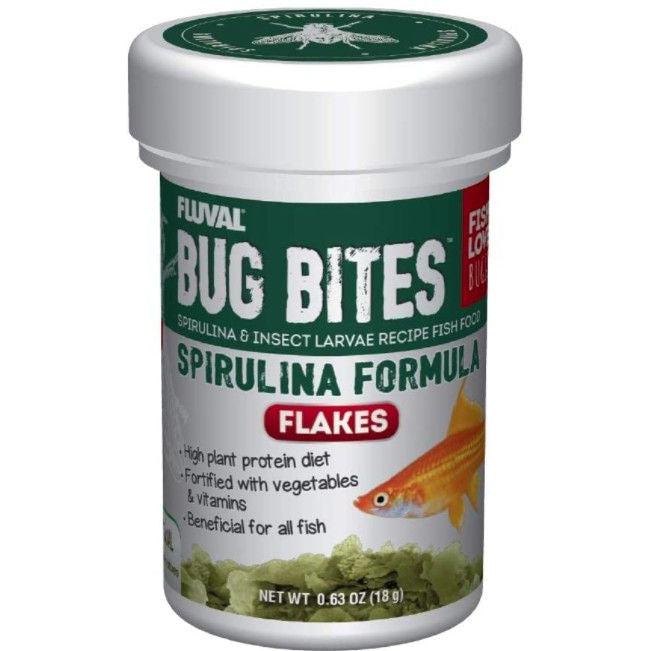 Fluval Bug Bites Spirulina Formula Flakes-Fish-Fluval-0.63 oz-