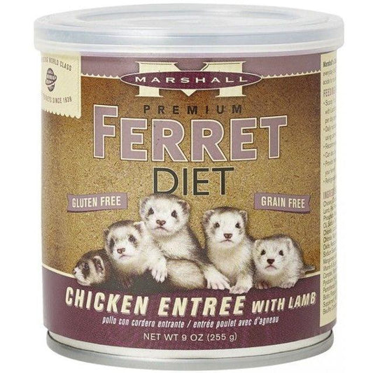 Marshall Premium Ferret Diet Chicken Entr??e with Lamb-Small Pet-Marshall-9 oz-