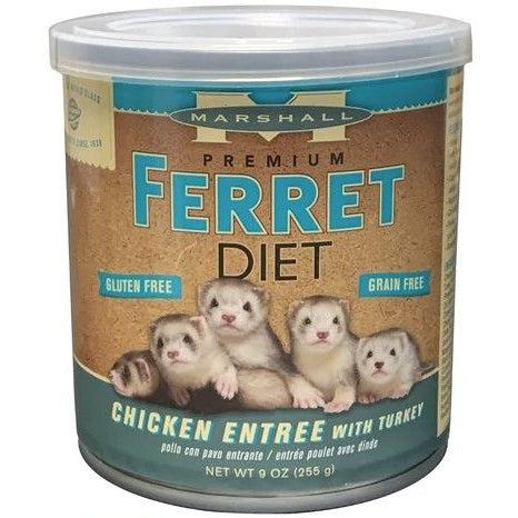 Marshall Premium Ferret Diet Chicken Entr??e with Turkey-Small Pet-Marshall-9 oz-