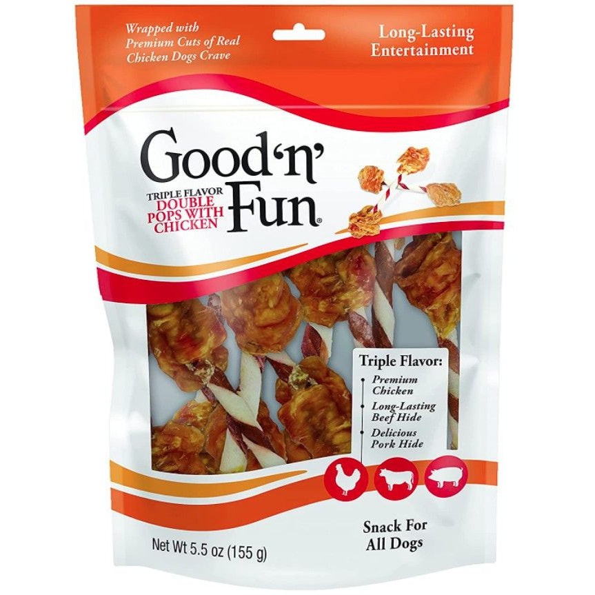 Healthy Hide Good N Fun Double Pops with Chicken-Dog-Healthy Hide-5.5 oz-